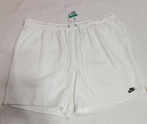 Nike Men's French Terry Flow Shorts XL white
